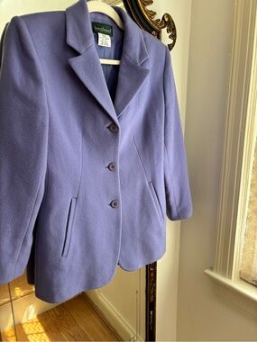 Harve Benard Periwinkle Wool Blend Women's Coat